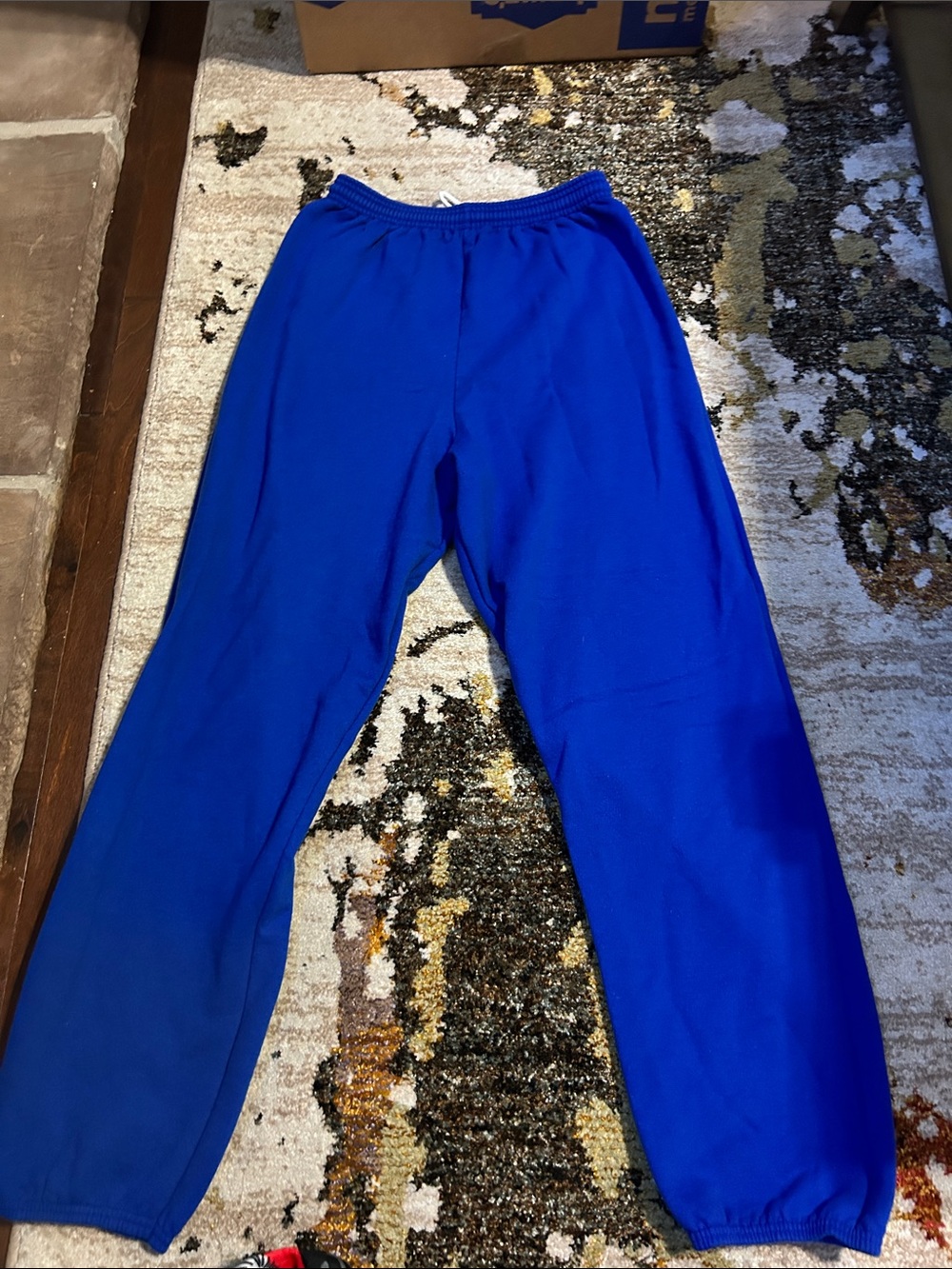 Royal Blue Elastic Waist Sweatpants